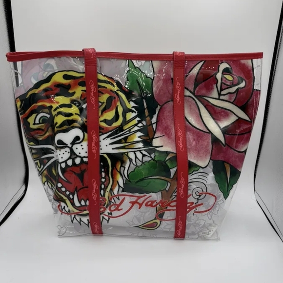 Ed Hardy Vibrant Tiger and Rose Tote - Picture 1 of 1